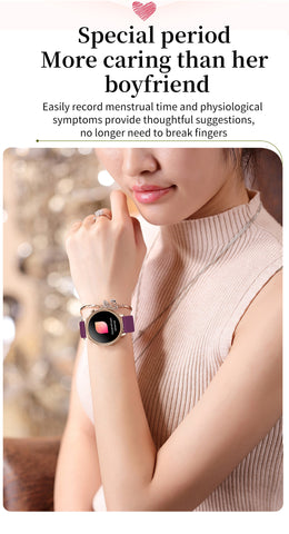 Elegant Women's Smart Watch with Bluetooth Calling - Heart Rate, SpO2 & Sleep Monitor