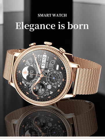 Elegant Women's Smart Watch with Bluetooth Calling - Heart Rate, SpO2 & Sleep Monitor