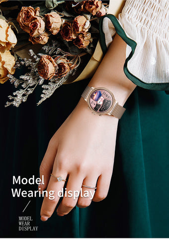 Elegant Women's Smart Watch with Bluetooth Calling - Heart Rate, SpO2 & Sleep Monitor