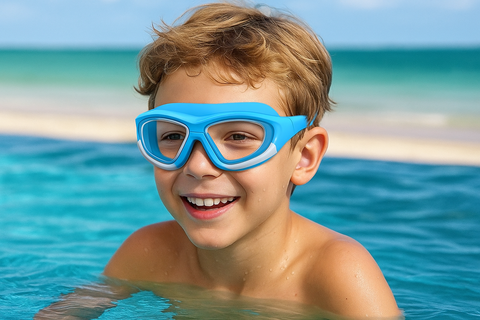 Swimming goggles with ear plugs for kids Children 3-12 Years