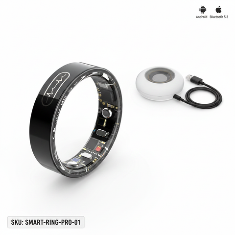 Smart Ring ECG HR BP SpO2 Monitor Sleep Fitness Tracker Health for Android iOS